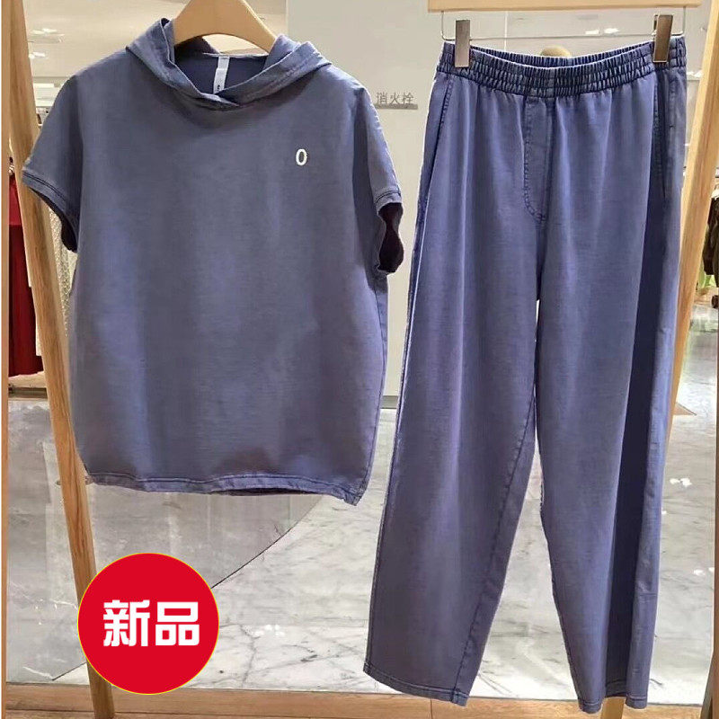2023年素然专比夏季新款运动水洗薄棉直锥束脚牛仔裤A0231PA11