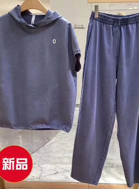 2023年素然专比夏季新款运动水洗薄棉直锥束脚牛仔裤A0231PA11