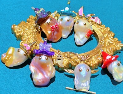 天然淡水巴洛克珍珠纯银