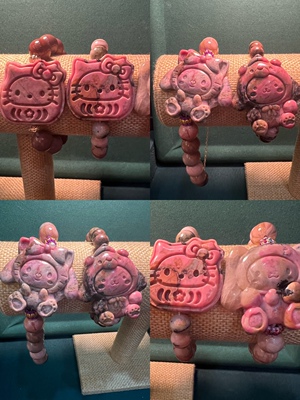 天然水晶阿拉善玛瑙可爱kitty