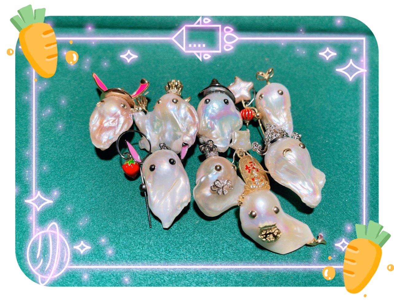 【daydreamer】天然淡水巴洛克珍珠阿飘冠国王小丑天使幽灵吊坠