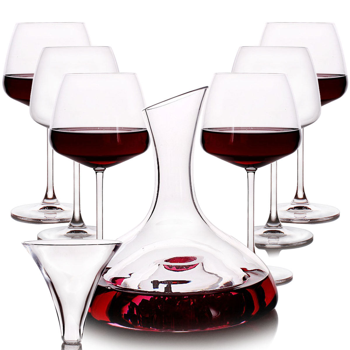 土耳其进口 水晶红酒杯 高脚杯 醒酒器 酒具套装 9件套