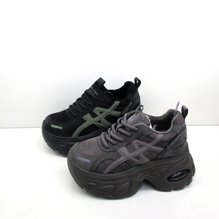 加绒休闲鞋 妙茉莉厚底老爹鞋 8cm小个子内增高运动鞋 2025冬款 女鞋