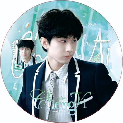 爱豆成毅拉丝银葱15㎝泡沫吧唧绝绝子