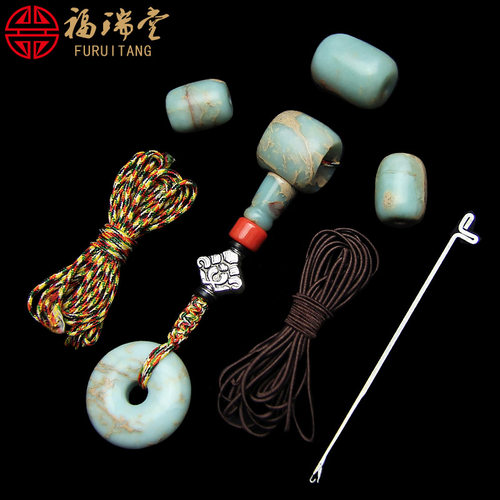 金刚星月菩提寿山石手链桶珠