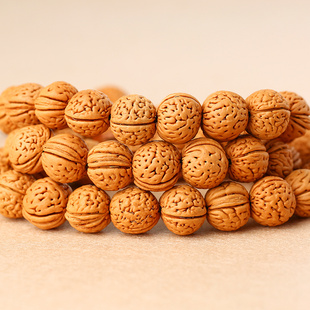 精选野生小山桃核原籽原料山桃胡正圆脑纹红皮 佛珠手串雕刻