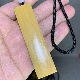 手工留青雕刻高抛手牌挂件四六牌竹制老玉竹文玩竹牌刻字把件挂坠