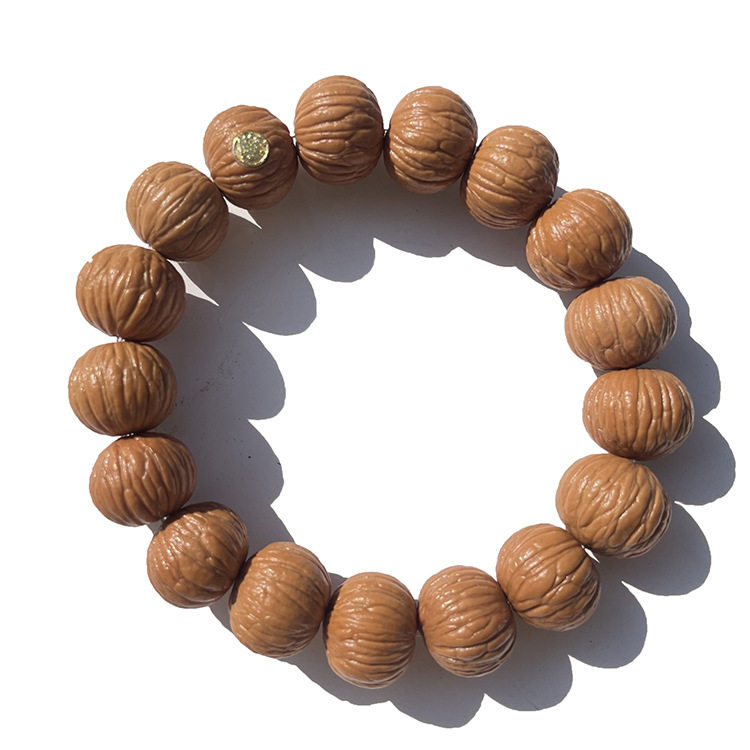 猴头手串金标土豪金丝猴王南瓜矮桩原皮小核桃无药文玩佛珠单圈男