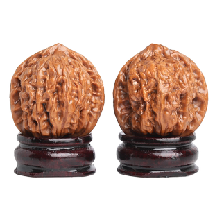 老树红皮崔凯公子帽原色文玩核桃官帽手指间盘把玩迷你手持