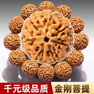 精品文玩原籽大金刚菩提散珠子蜂窝满肉6瓣7瓣8瓣桃核黄皮散珠