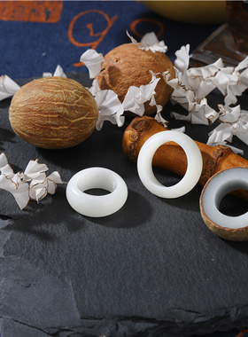 菩提戒指diy白玉手工半成品