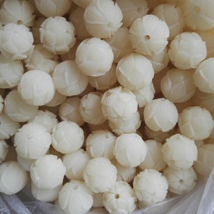 白菩提雕刻玫瑰骨朵莲花DIY佛珠手链吊坠配饰十八子手串杭州多宝