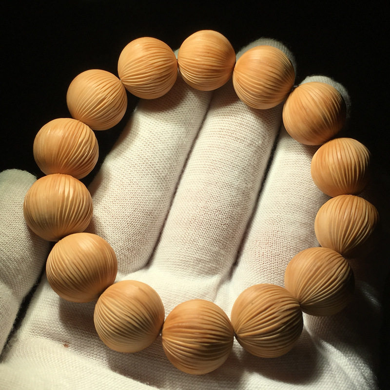 金丝猴头细纹手工串雕刻正圆拉丝小核桃文玩佛珠链把玩野外生精品