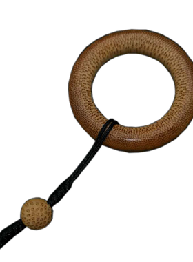 文玩竹圈花鱼籽纹diyu盘饰品挂件