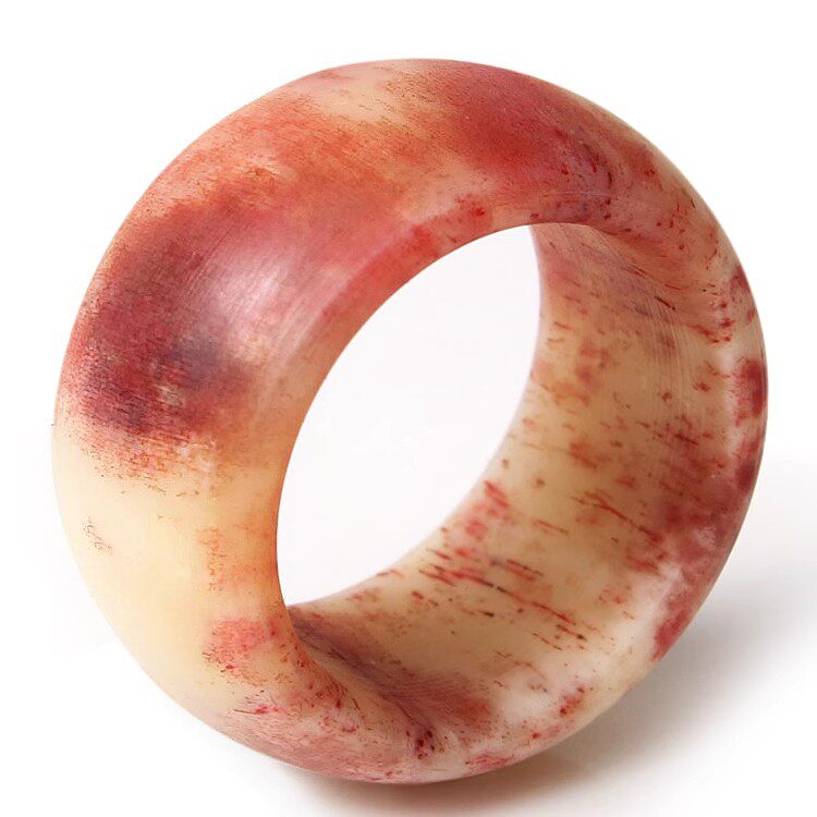 天然牦牛骨跑环文玩DIY配饰骆驼骨卡子星月菩提金刚108颗佛珠吊坠