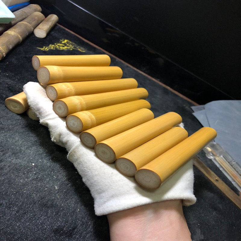 天然实心玉竹高密老料文玩手把件雕刻竹节棍diy小吊挂坠项链配饰