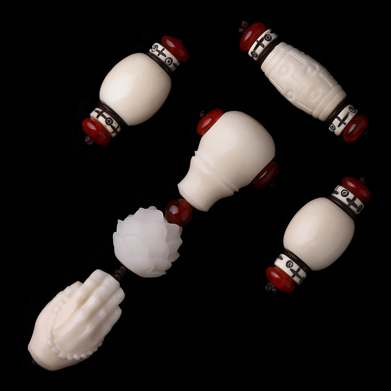 天然象牙果小金刚星月菩提子桶珠