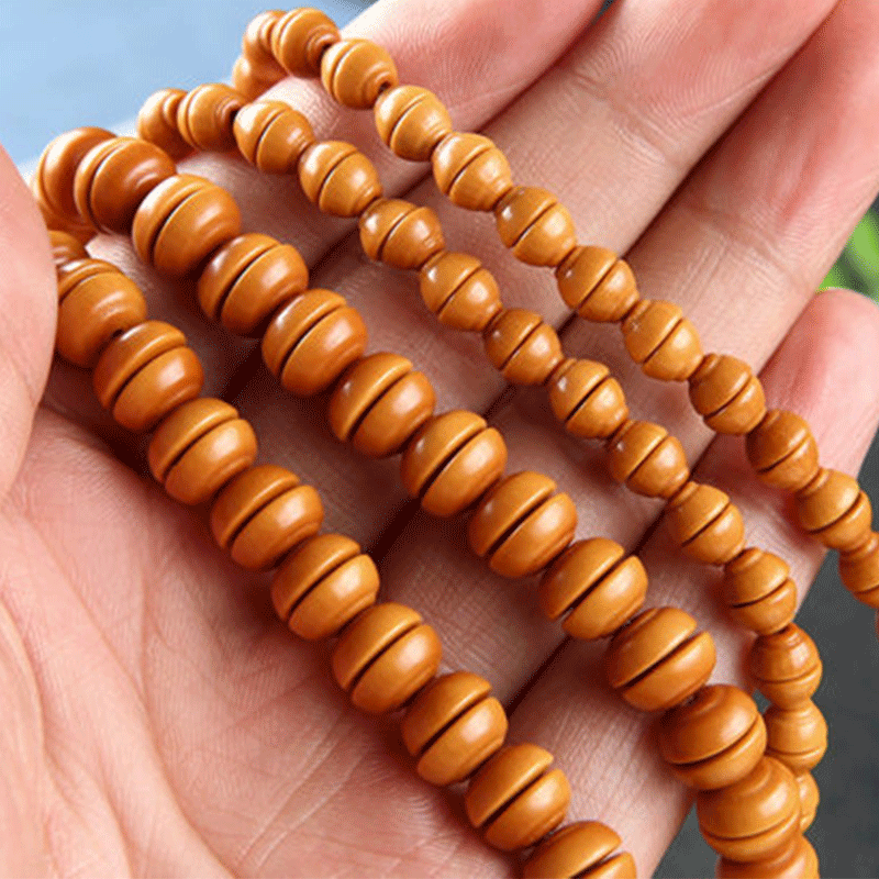 diy橄榄核金饭碗算盘文玩光珠