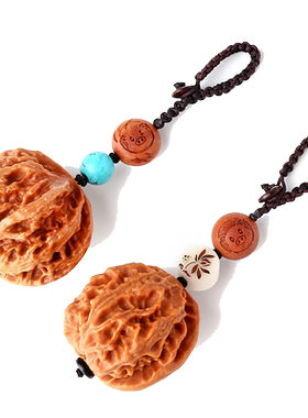 挂件吊坠桃核雕刻十二生肖钥匙扣