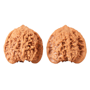 精选文玩麻核桃原色机刷包浆满天星狮子头手盘把件密纹红皮百花山