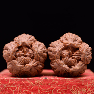 文玩核桃把玩狮子头官帽特大50精品南疆石四座楼满天星白狮子拼接