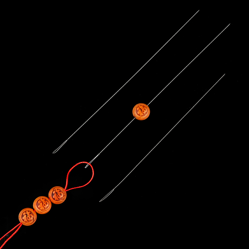 穿针引线串珠子细长针麻花针穿佛珠手串
