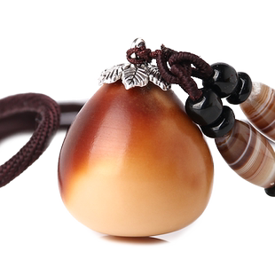 佛心果吊坠原籽金包玉手把件老果释迦菩提佛心菩提超大彩色金镶玉