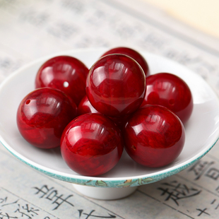 包浆固化琥珀木圆珠松明子男女手串全透光血龙木佛珠红油老料散珠