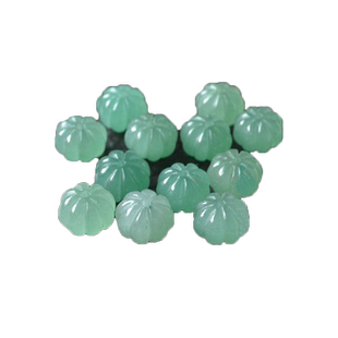 粉晶金丝玉白玉东陵玉南瓜佛珠手工DIY香積多宝手串手链吊坠配饰