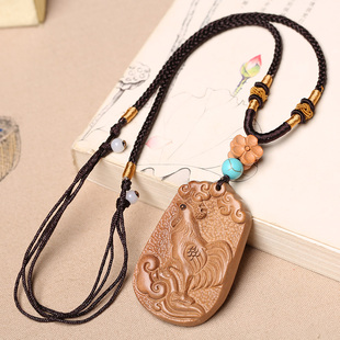 2026蛇年木十二生肖挂件金鸡大公鸡辰酉鸡吊坠男女吉祥佩戴礼物属