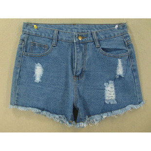 牛仔短裤 热裤 女27码 包邮 H101 高腰破洞宽松单品KHCO特价 9651