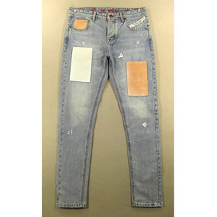 男32码 98206 阿奴姆弹力修身 Z103 小脚假破洞加长SM 赤耳牛仔裤