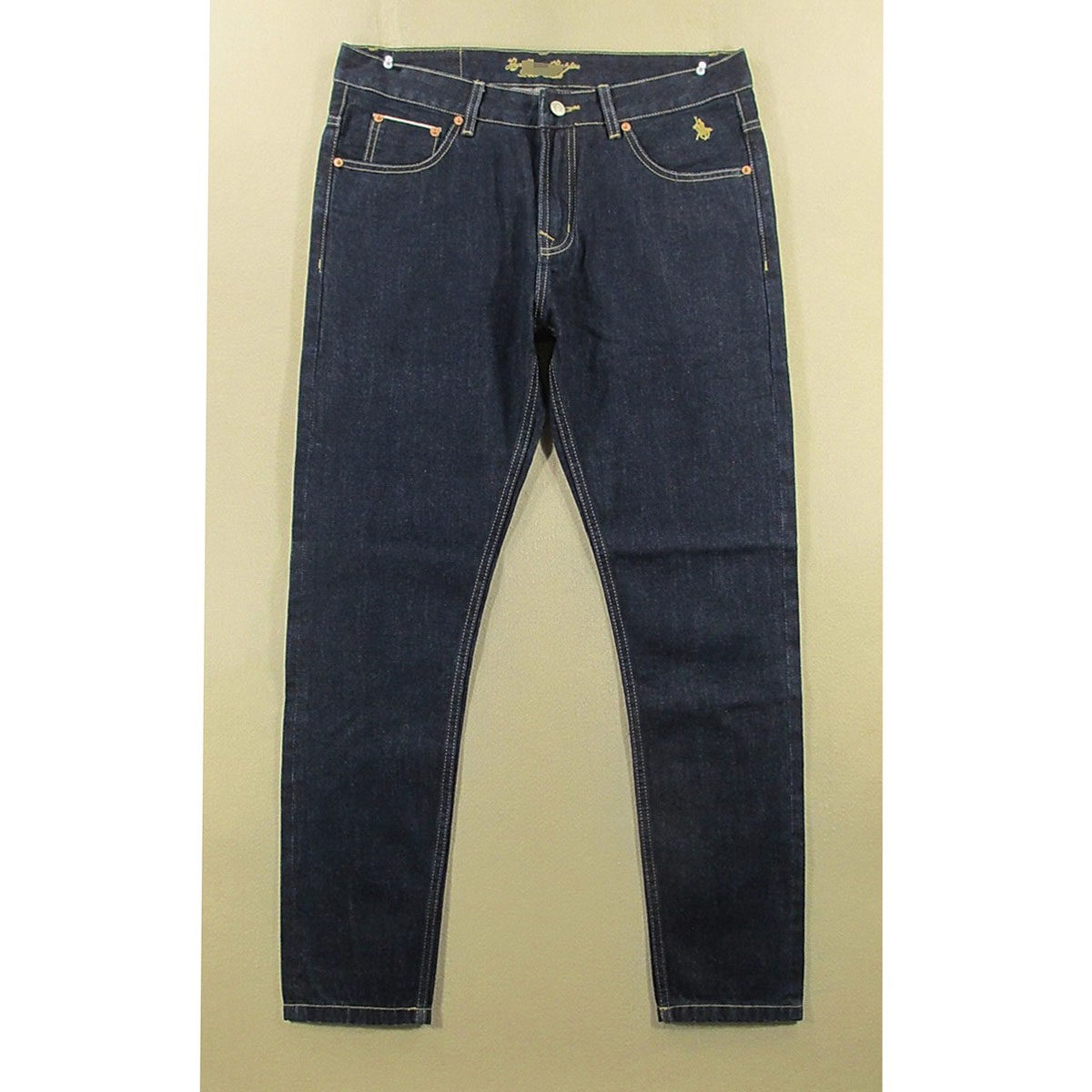 赤耳牛仔裤男32码纯棉修身小脚裤丹宁原色原牛外单Q108/5502-19