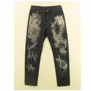 锥形小脚裤 美式 黑色地狱之火狂野长裤 子W301 牛仔裤 3805 男32码