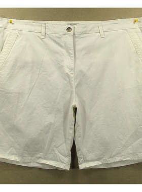 08-5601/W308*休闲短裤女42码白色弹力高腰大码外单KHCO特价包邮