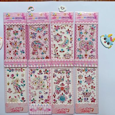 大号水晶钻石贴纸公主3d立体宝石儿童粘贴画女孩手工益智早教玩具