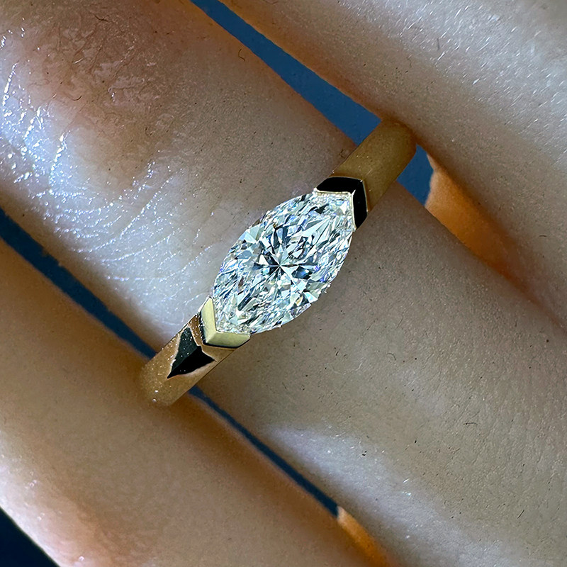 人工培育钻石马眼形婚戒18k金人造合成钻石50分1克拉订婚戒指铂金,珠宝/钻石/翡翠,合成（处理）钻石手饰,淘宝优惠券,粉丝福利购,淘宝优惠卷