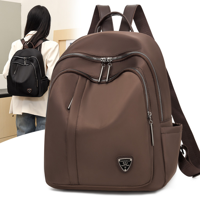 牛津布双肩包女士2025夏新款休闲时尚尼龙旅行背包帆布妈妈包书包