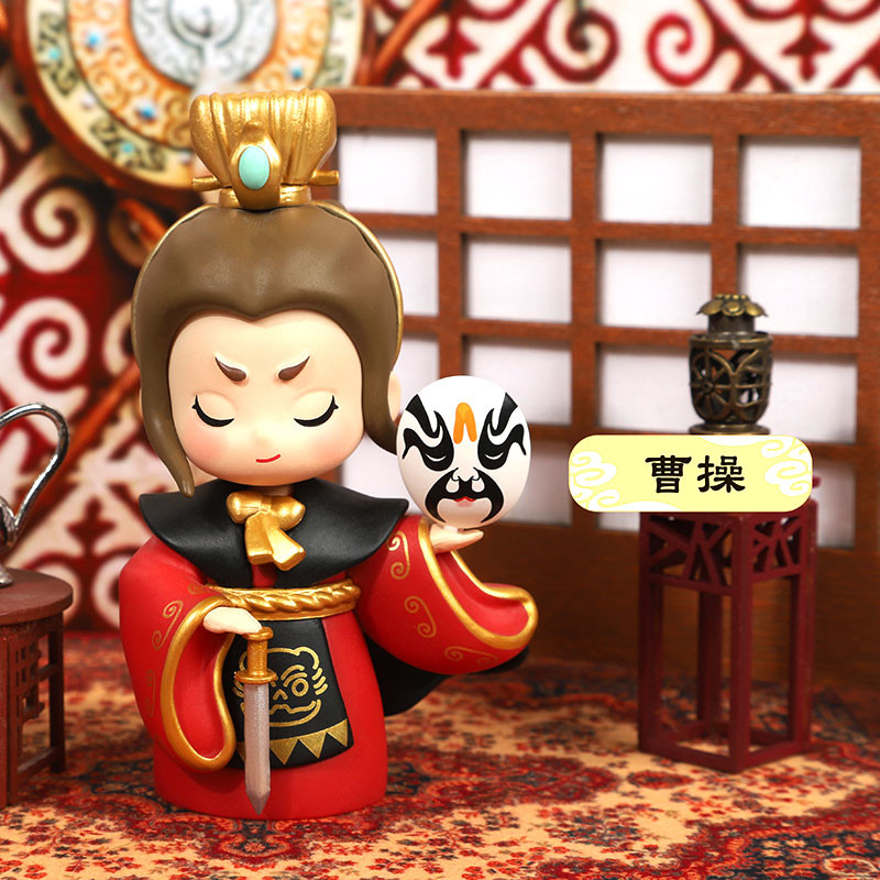 印象三国盲盒古风摆件潮玩公仔诸葛亮赵云刘备人物摆件魏蜀吴公仔