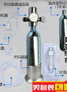 康馨食品级CO2小钢瓶16G33G95G抛弃式小缸二氧化碳设备减压阀细化