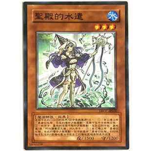 zz少年馆游戏王中文版卡片圣殿的水遣单卡片怪兽卡牌