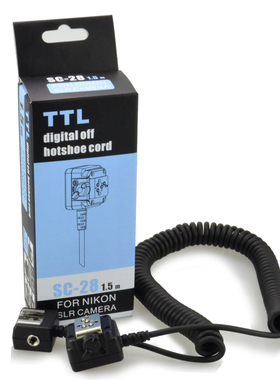 蒂森特 SC-28 适用于尼康 徕卡 TTL线 离机引闪连线 SB600 SB800 SB900