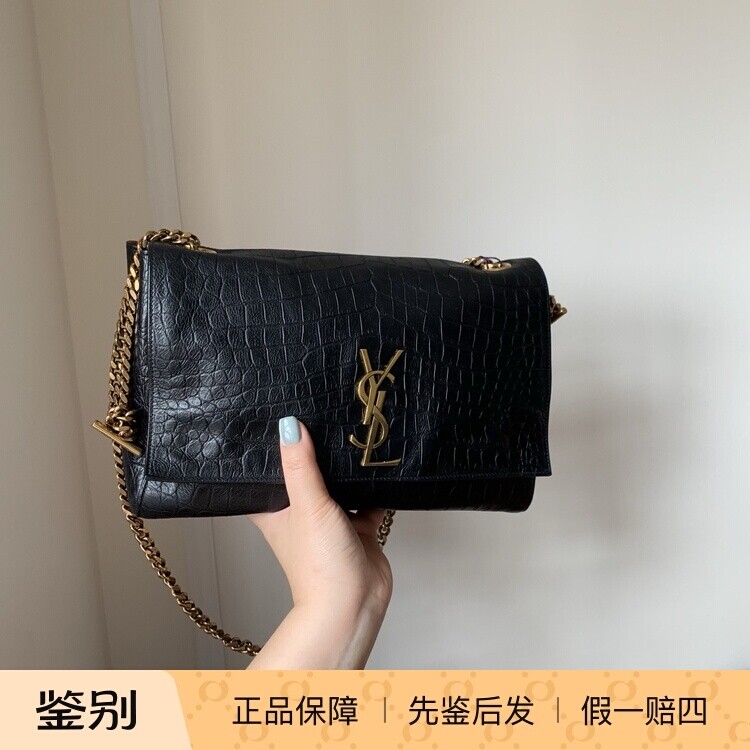 99新圣罗兰黑金单肩斜挎包二手奢侈品包