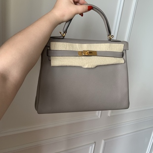 kelly32 99新愛馬仕Hermes M8銀河灰金扣單肩斜挎手提包