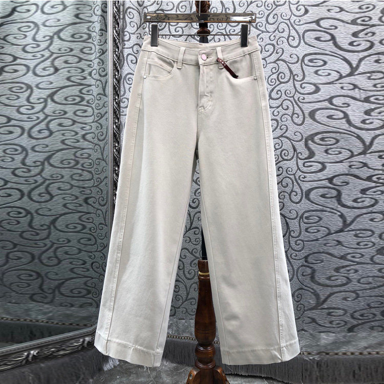 初溯家2026春季新款欧货四面弹高腰九分牛仔裤女显瘦直筒裤百搭