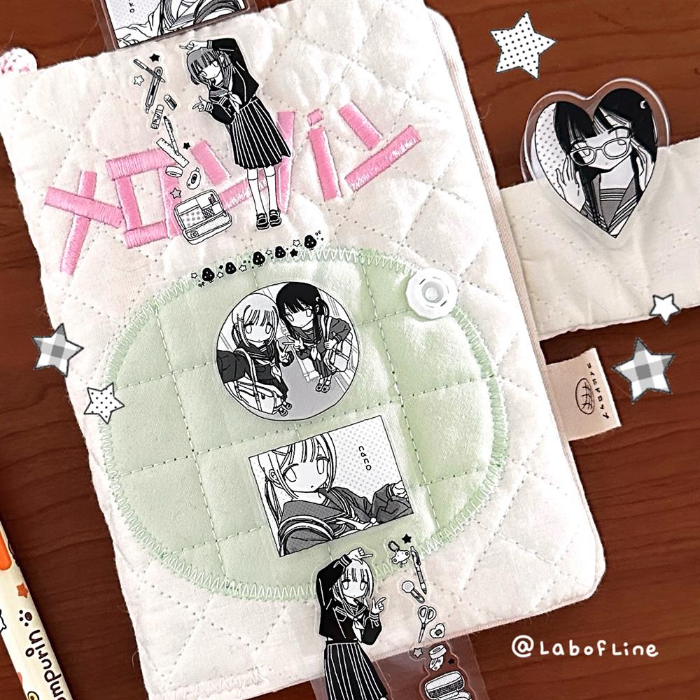 线条研究室 电波放送中 新品切模贴纸卷人物黑白漫画风胶带拼贴