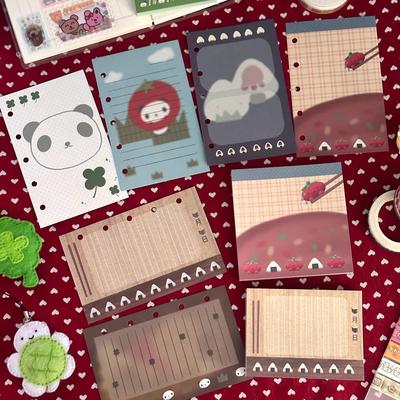 daburucute打包可爱原创手账m5内页便签本合集无粘性活页便签本