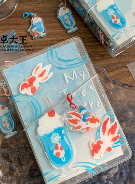 卓大王【阿卓金鱼苏打m5A7活页本】内页装饰可爱挂件分隔页手帐