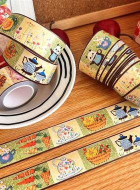 COMO士多原创哈哈恐龙兔手帐胶带装饰点缀童话田园和纸胶带