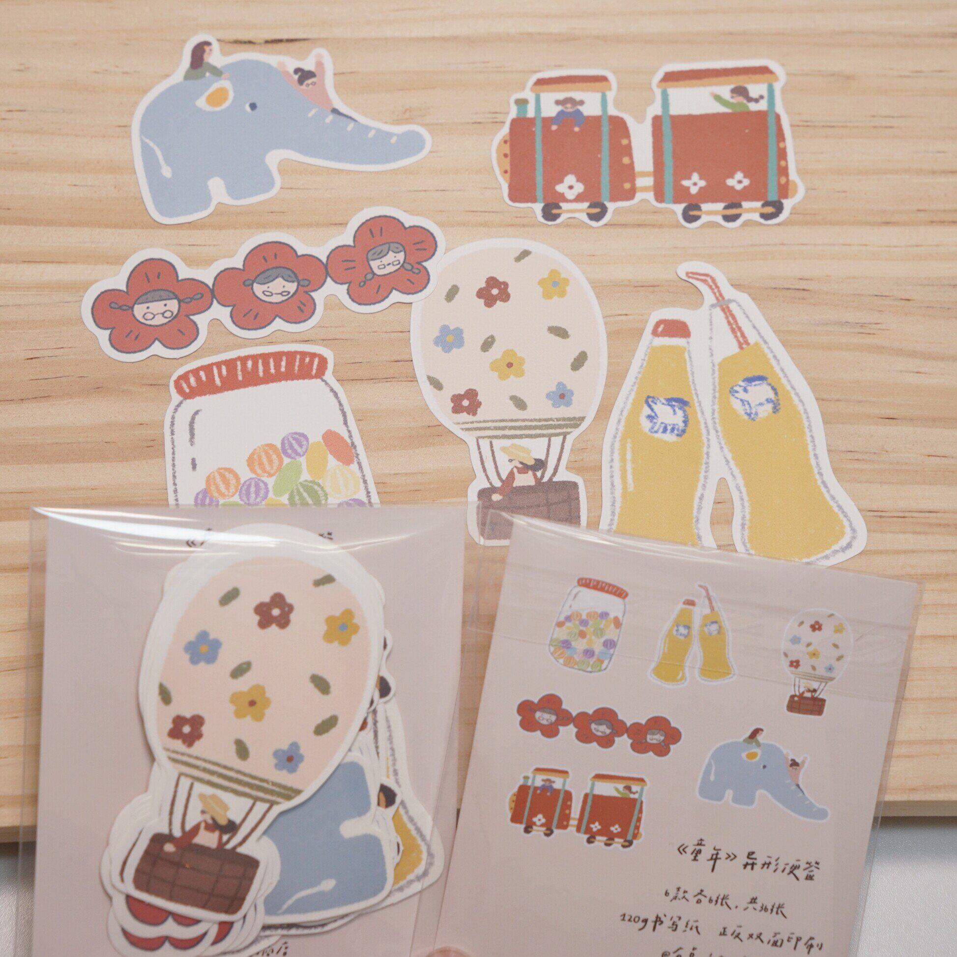 有点文创商店 异形方形便签 小框/许多衣架/童年/打底/手帐百搭